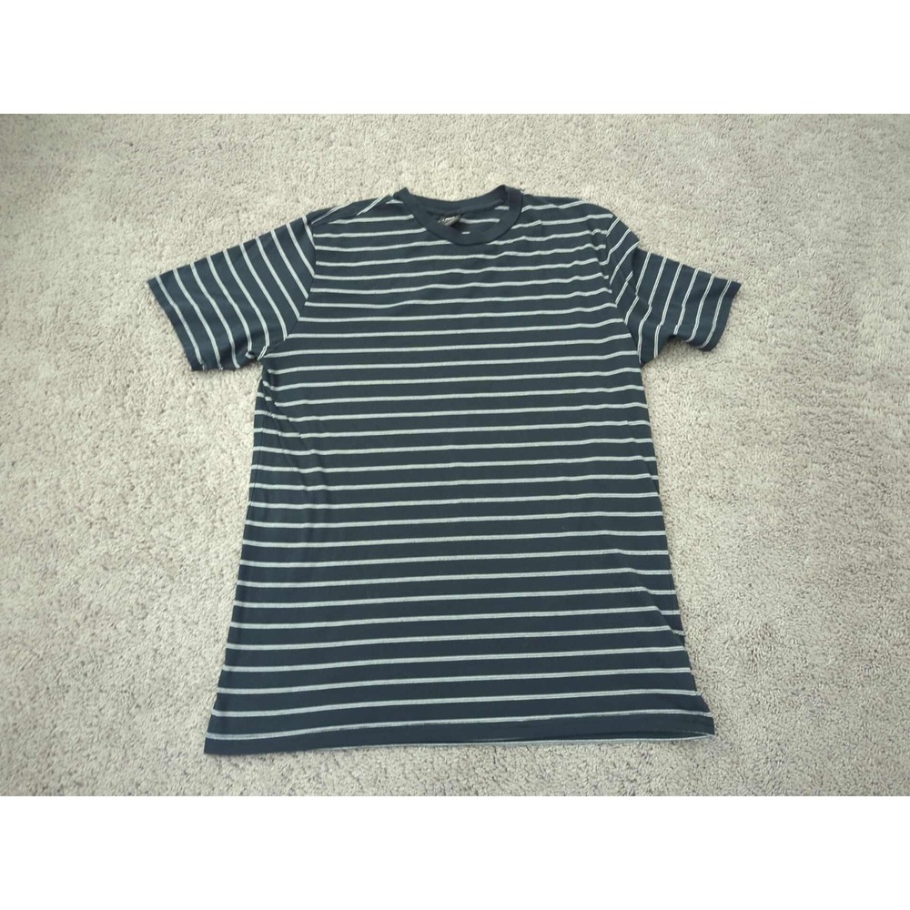 Oakley T Shirt Mens‎ XL Blue Striped Crew Neck Short Sleeve Regular Fit Casual